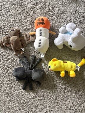 Minecraft Plush Stuffed Animal  set of 5